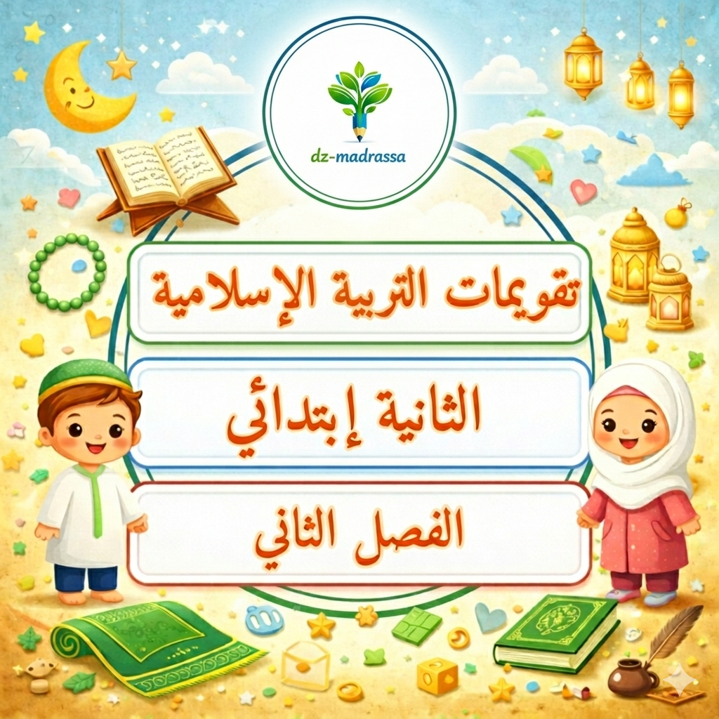 تقويمات التربية الإسلامية ثانية إبتدائي الفصل الثاني