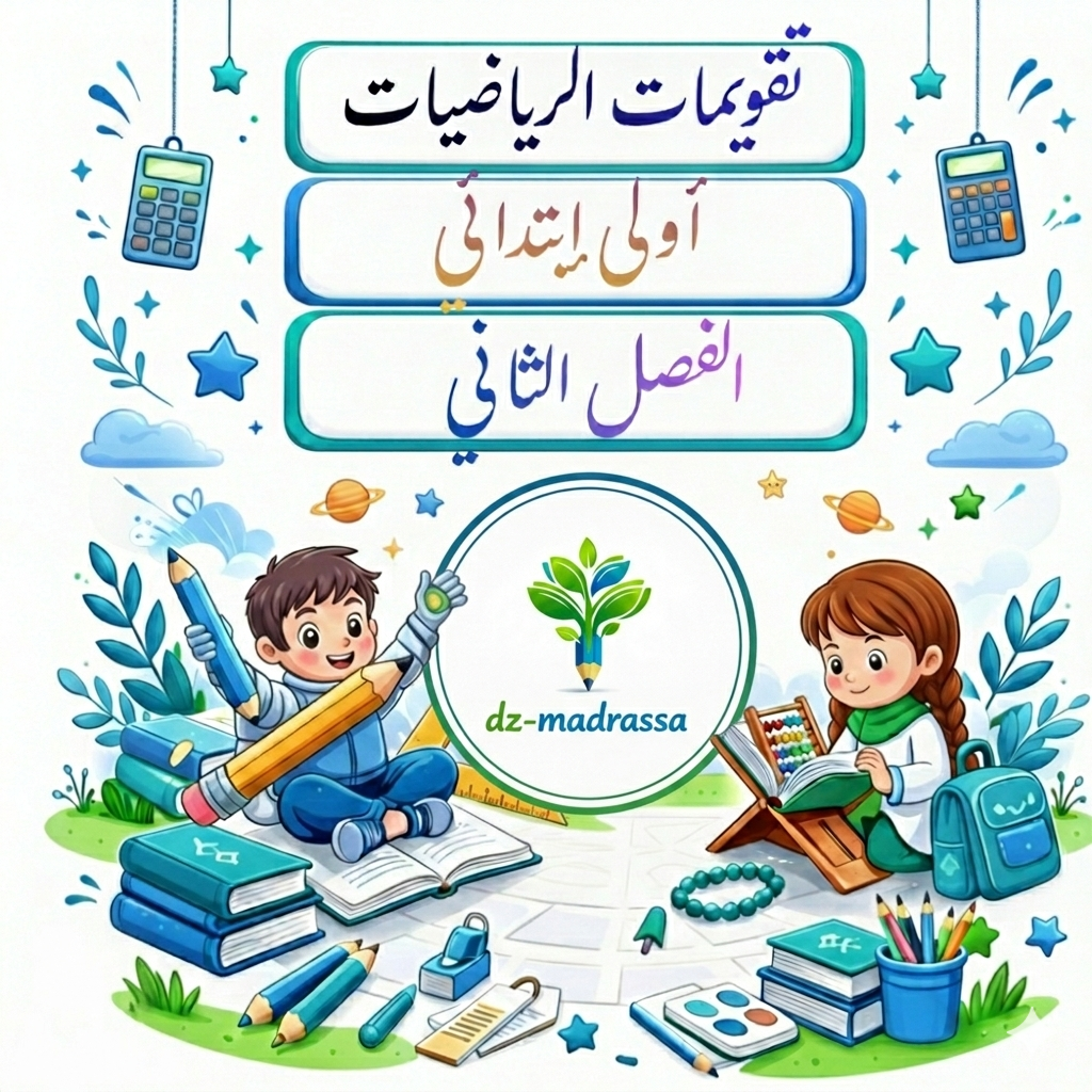 تقويمات الرياضيات أولى إبتدائي الفصل الثاني