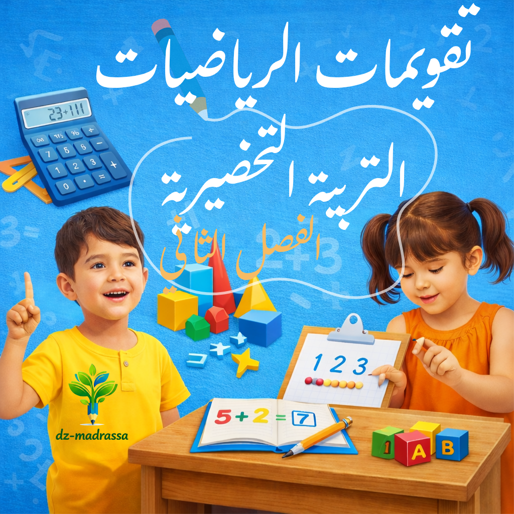 تقويمات رياضيات تحضيري الفصل الثاني