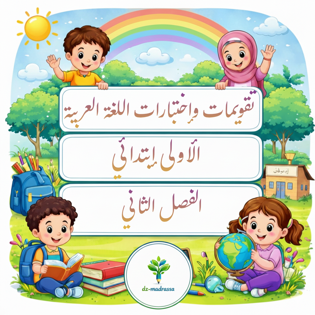 تقويمات اللغة عربية أولى ابتدائي الفصل الثاني