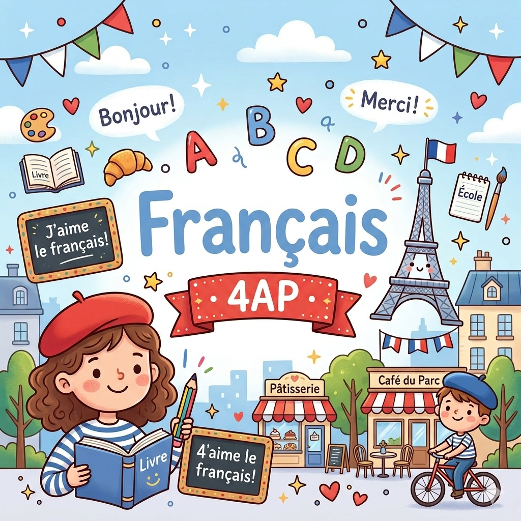 اختبارات الفرنسية الرابعة ابتدائي الفصل الثاني