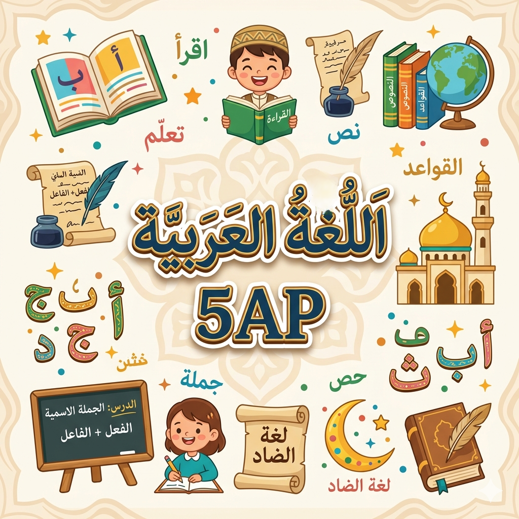 تقويمات واختبارات اللغة العربية الخامسة ابتدائي الفصل الثاني