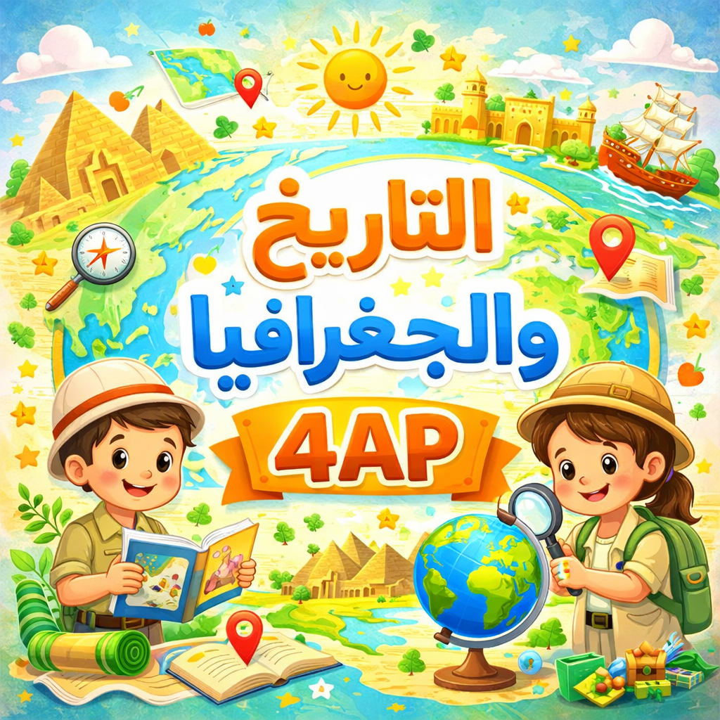 اختبارات التاريخ والجغرافيا الرابعة ابتدائي الفصل الثاني