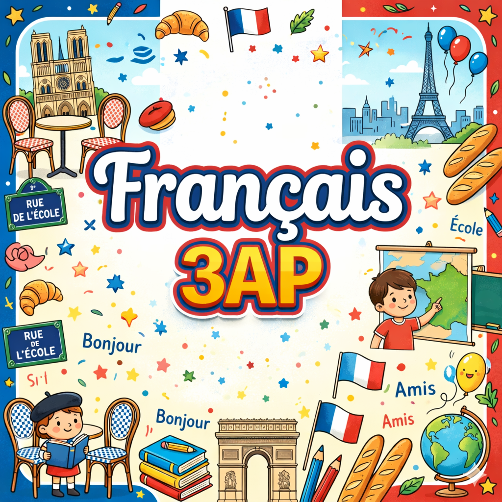 تقويمات واختبارات الفرنسية ثالثة ابتدائي الفصل الثاني