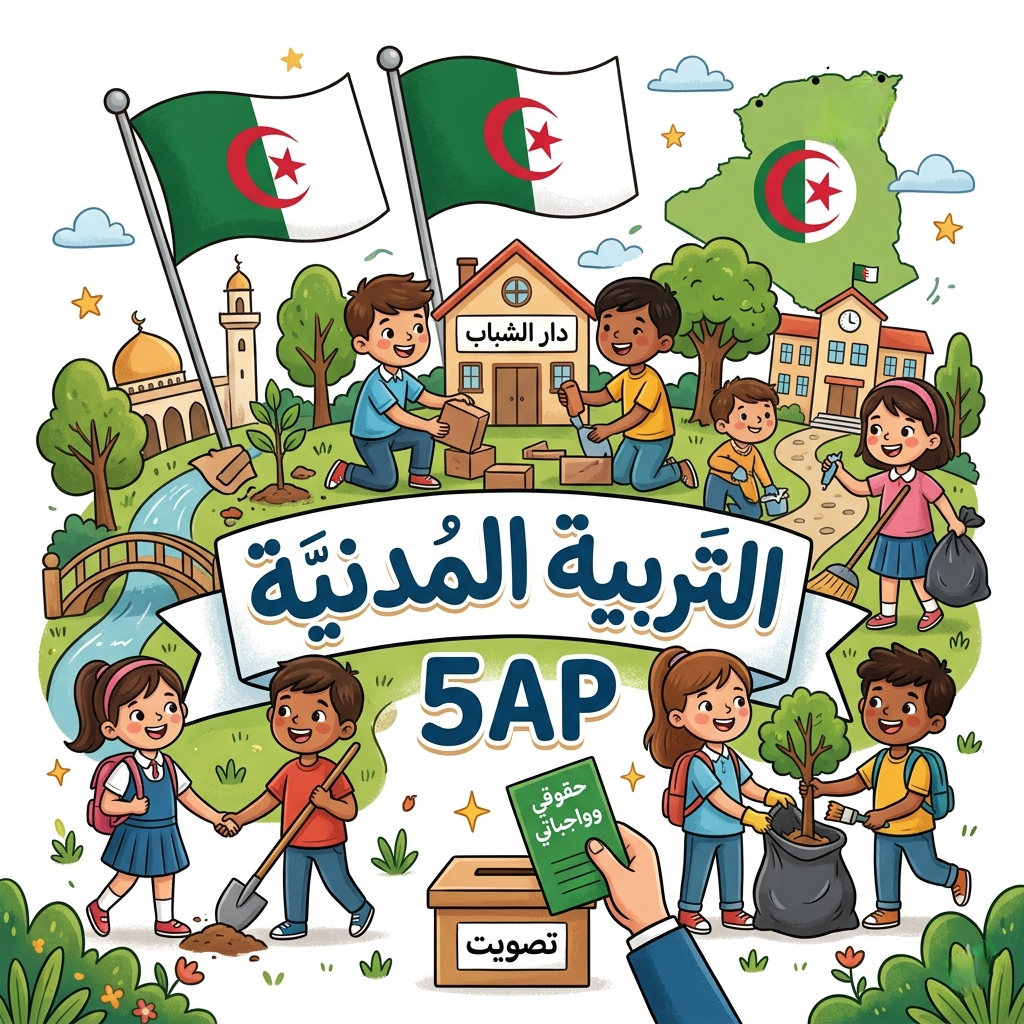 اختبارات التربية المدنية الخامسة ابتدائي الفصل الثالث